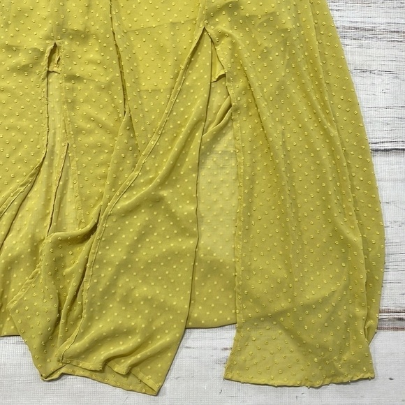 Wishlist Apparel Yellow Maxi Dress Halter Dots Medium - Picture 13 of 15